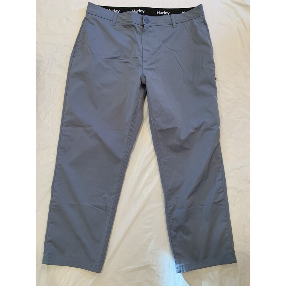Hurley Tech Greyish Blue 100% Poly Straight Chino 40x29”